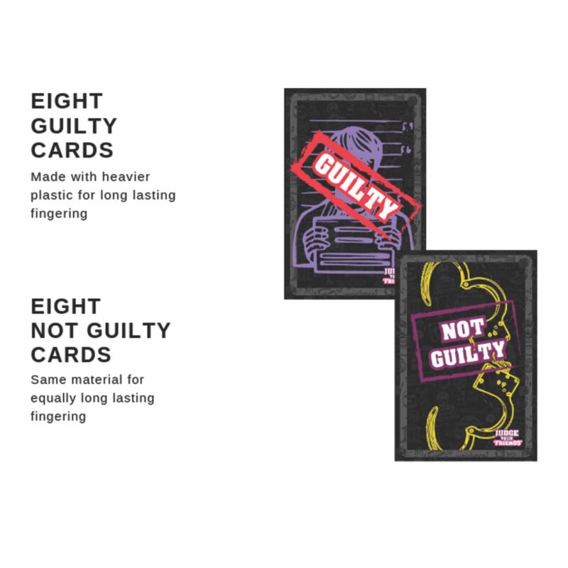 Judge Your Friends Kickstarter Edition Guilty and Not Guilty Cards